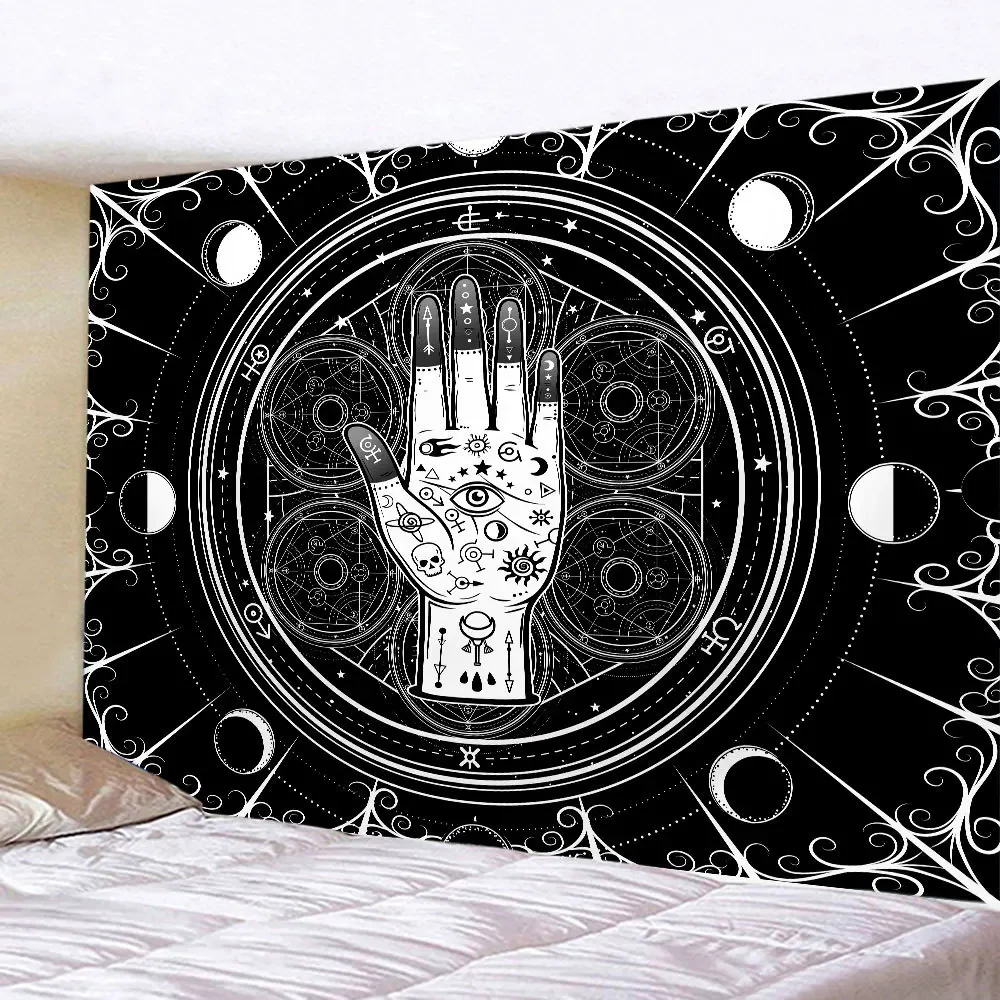 

Butterflies and Moths Tapestry Black and White Flower Tapestry Wall Hanging Beach Blanket Romantic Bedroom Dorm Home Decor