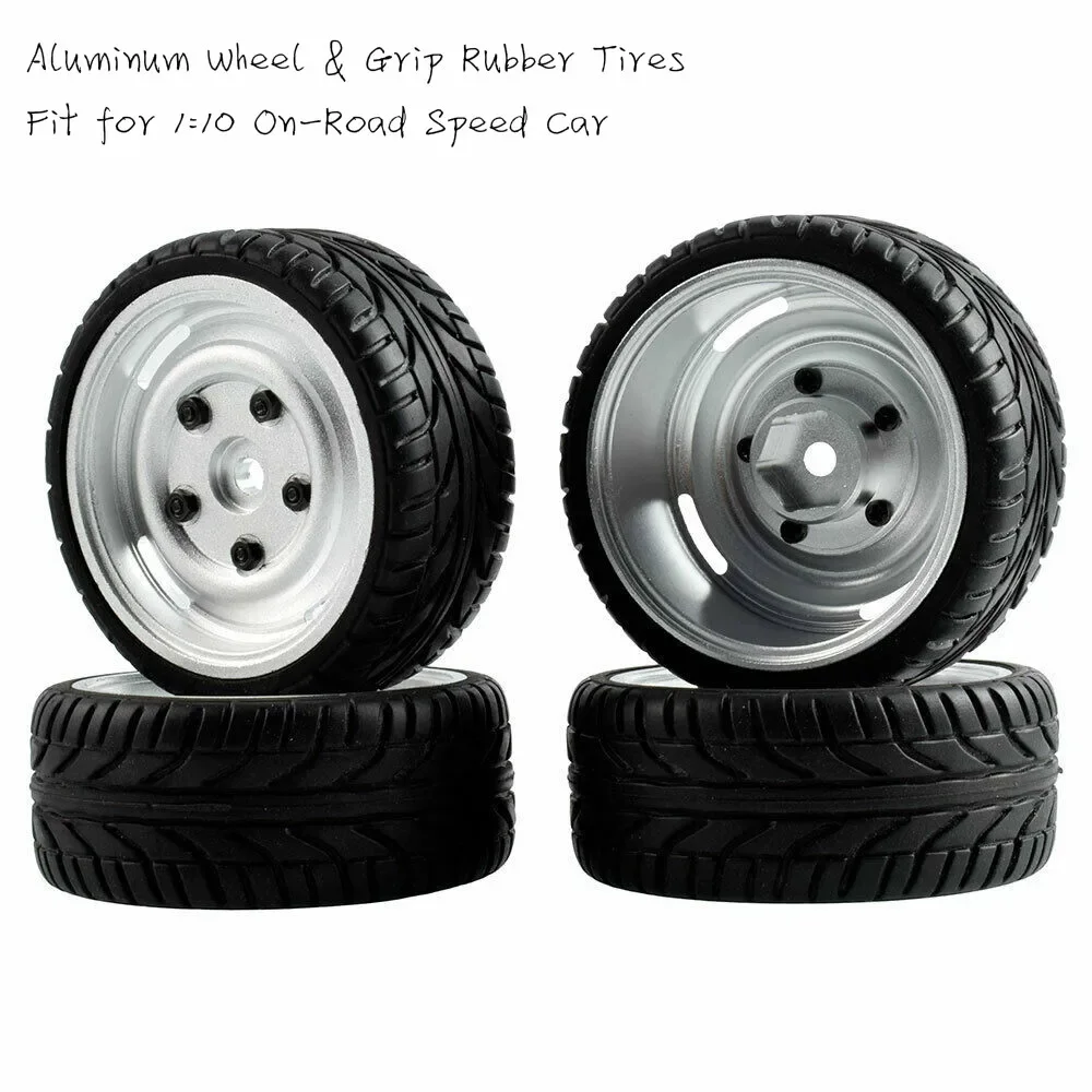 

RC 121-6094 Grip Tires 26mm With Wheel sets For HSP HPI 1/10 1:10 On-Road Speed Car