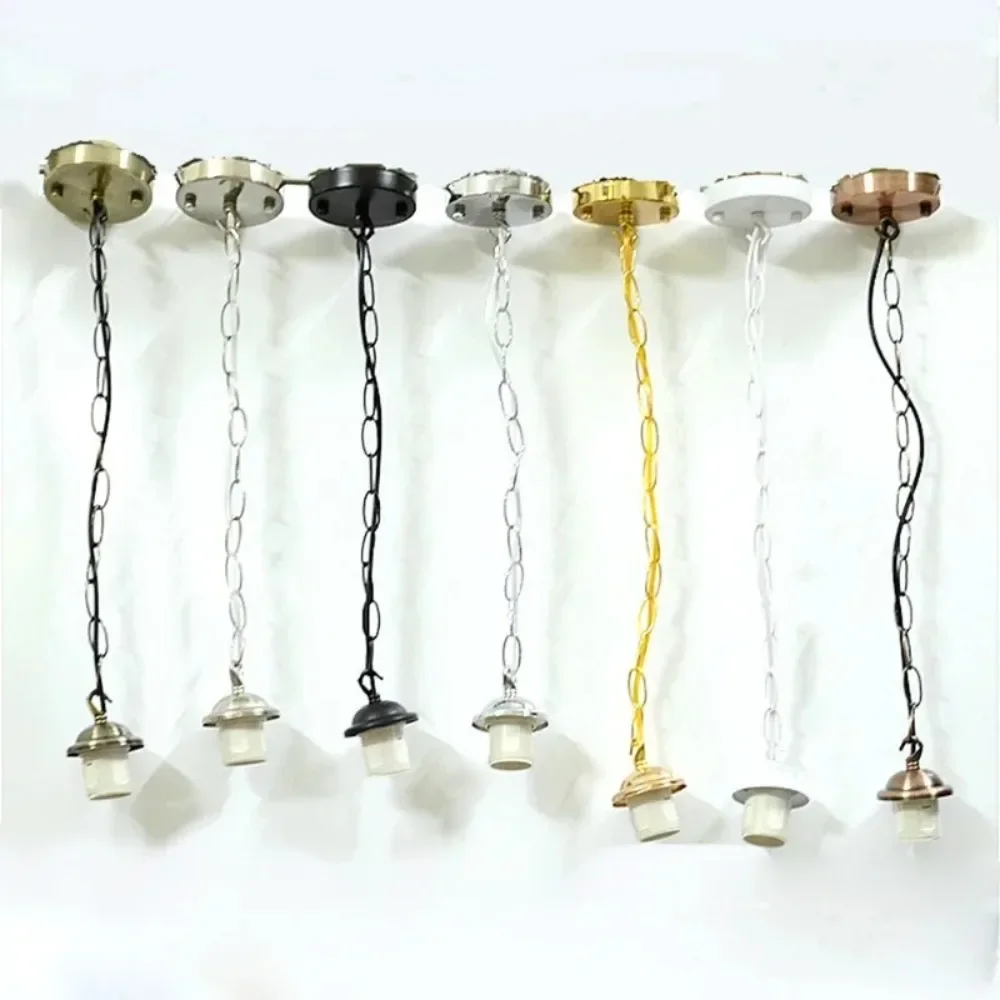 

Винтажный подвесной светильник Joyinled E27, потолочная роза с цепочкой 1 м, ретро-держатель лампы для лампы накаливания Эдисона, подвесной светильник