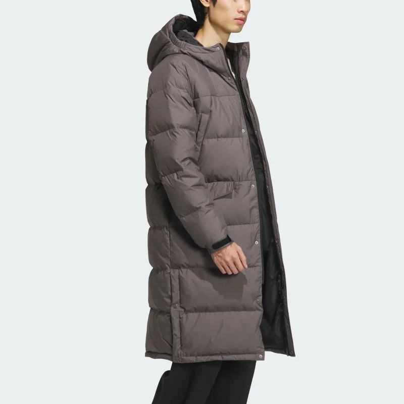 Adidas New Men's and Women's Long Warm and Windproof Hooded Down Jacket JW6741