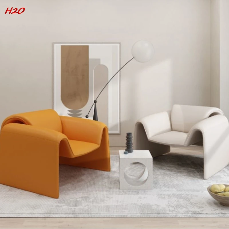 H2O Nordic Single Sofa Italian Simple Hotel Living Room Balcony Sales Office Model Room Creative Leisure Chair Crab Chair