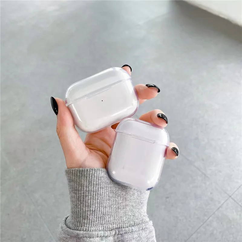 Tpu duro protetor capa para airpods 3 airpod 1/2 para vagens de ar pro sem fio fone ouvido casos pc caixa transparente