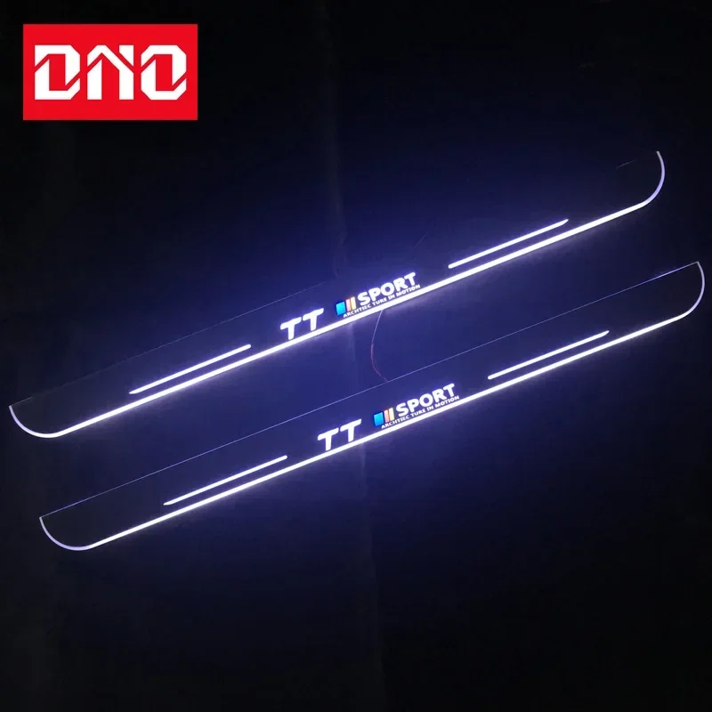 Накладка на педаль, светодиодный автомобильный светильник, накладка на порог, динамический стример, приветственная лампа для Audi TT 2006, спортивные автомобильные аксессуары