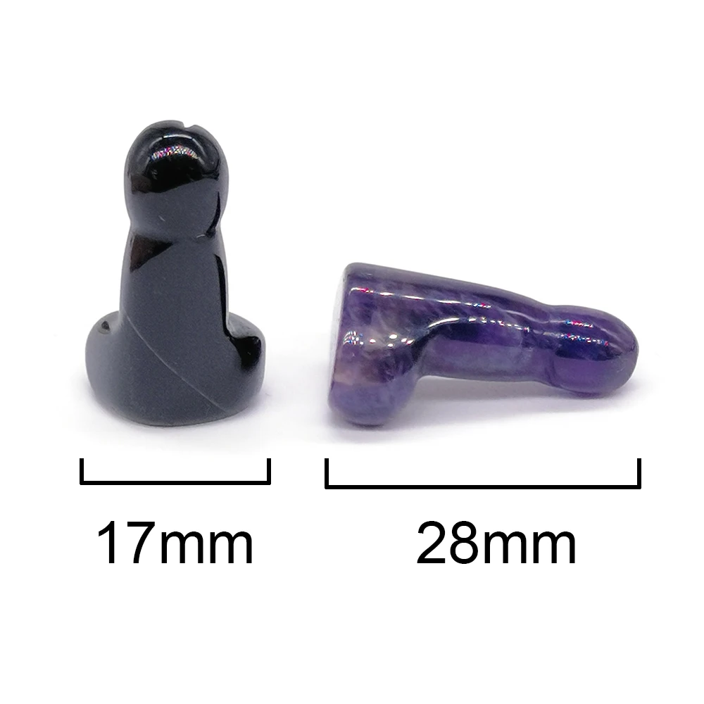 1 "القضيب الصغير تمثال الأحجار الطبيعية بلورات جمشت الكوارتز أوباليت اليشم الريكي شفاء تميمة ديك الخصية ديكور المنزل هدية