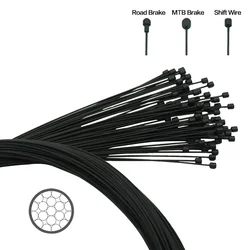 1pc  Coated Wire For Bicycle MTB Road Bike Shifter Brake Front Rear Derailleur Brake Cable 2100mm 1550mm 1700mm 1100mm