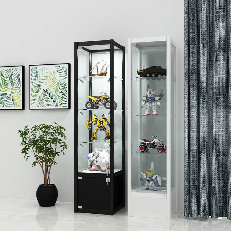 

Стеклянная витрина для фигурок, шкаф для хранения LEGO, домашний шкаф для моделей Gundam