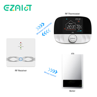 RF Wireless Thermostat Gas Boiler Room Floor Heating Non-WiFi Programmable Temperature Controller