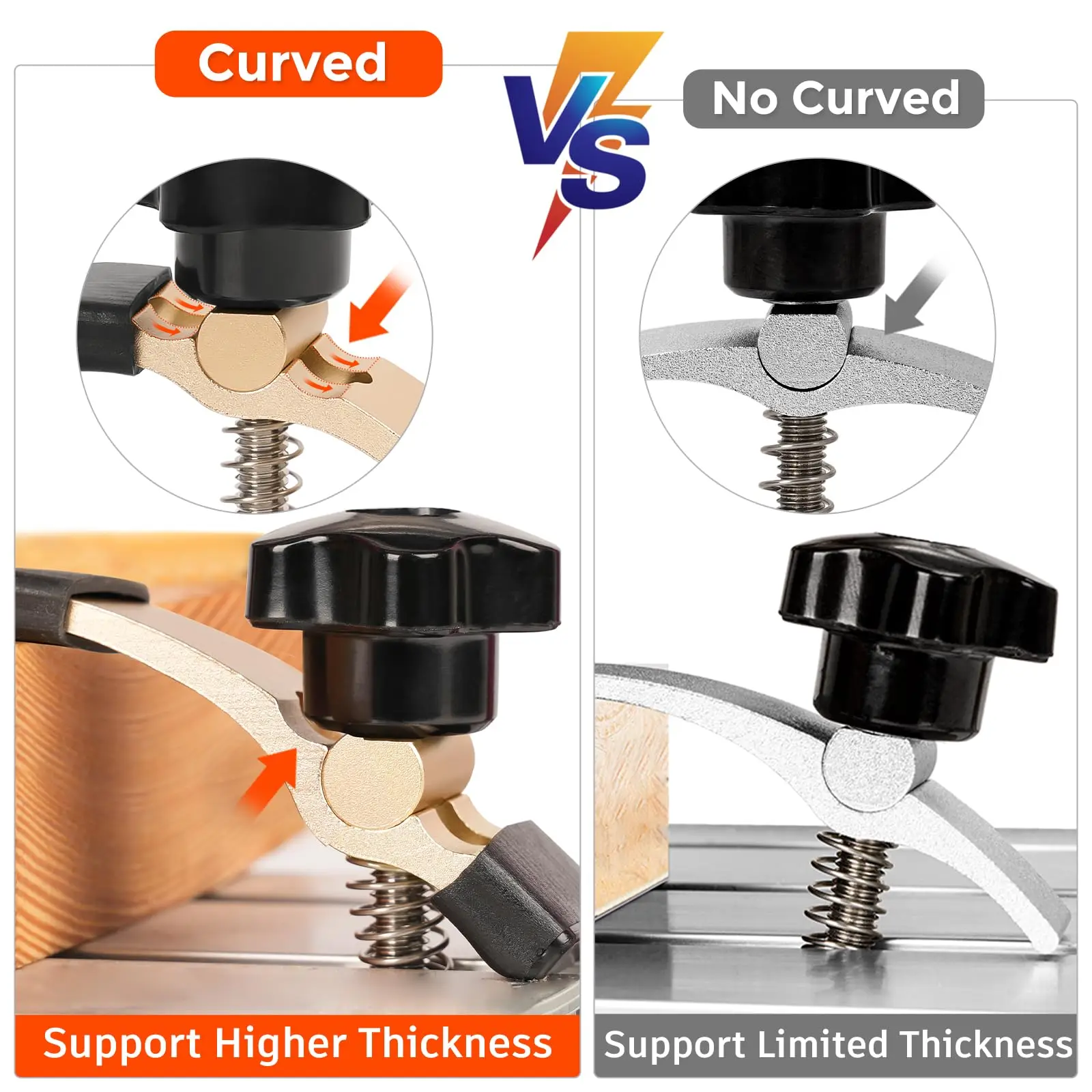 2PCS Mini Hold Down Clamp Kit, CNC Router Clamp for Woodworking and Metalworking, Compatible with 3018 CNC Router Machine