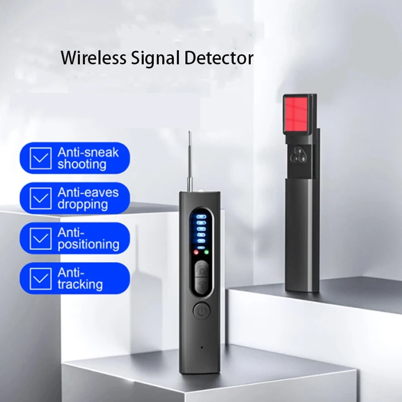 Pen Size Mini Portable Wireless Signal Detector Pinhole Hidden Camera Detector Anti-tracking Position GPS Positioning