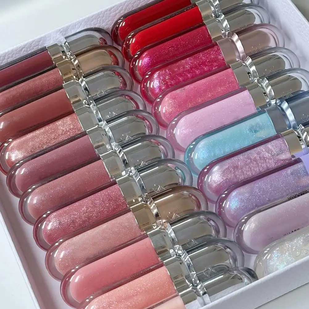 3D Hydra Lipgloss Spiegel Lip Glazuur Shimmer Hydraterende Parelmoer Kleur Vloeibare Lipgloss Mollige Glanzende Non Stick Cup Balsem ﻿
