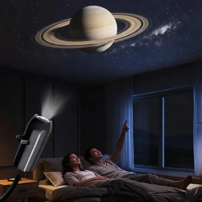 Galaxy Star Planet Projector USB Powered Mini Portable Projection Lamp Cool LED Night Light for Gaming Room Decor