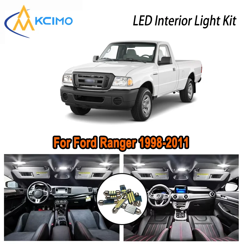 

For Ford Ranger 1998-2011 1999 2000 2001 2002 2003 2004 2005 LED Interior Dome Map Trunk Light Kit Car Led Lamps Canbus No Error