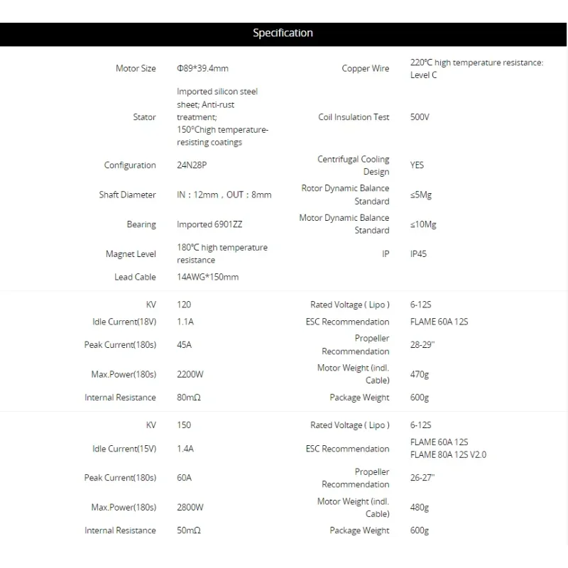 T-MOTOR MN801-S KV120 KV150 UAV Drone Motor Quadcopter Sprayer Giant Dc Electric Uav Motor Brushless