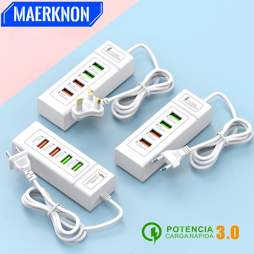 15W USB Charger Multi Ports Fast Charging Type C Phone Charger For iPhone 15 Samsung Xiaomi Quick Charge EU/US Plug Wall Charger