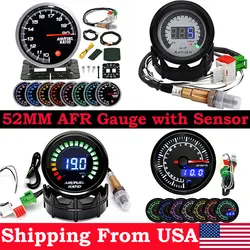 AD 52MM Air Fuel Ratio Gauge with Narrowband O2 Oxygen Sensor 2 Inch Digital AFR Meter Car Gauge Fit for 12V Car 025800602