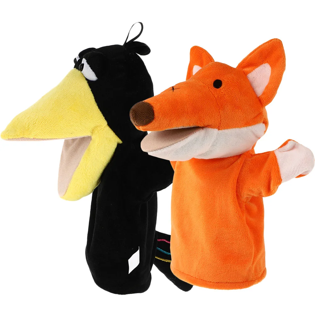 2 Pcs Animal Puppet Kids Puppets Hand for Babies Puzzle Educational Toys 3+ Year Old Children Adults Toddler