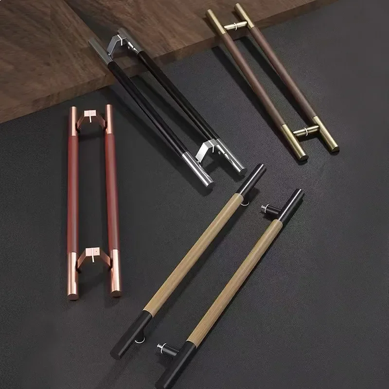 Thickened Stainless Steel Sliding Door Handle for Hotel Villa Glass Door Electroplated Handrail Custom Design Durable