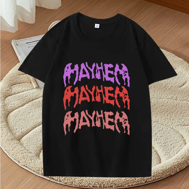 

Hot sale Lady Gaga Mayhem Album Essential graphic T Shirts men women Oversized 100% Cotton short sleeve Summer print Unisex tops