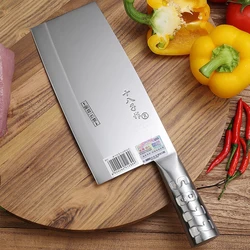 Shibazi Cleaver Knife Handmade Forged Stainless Steel Kitchen Knife Sharp Slicing Chopper Knife Meat Poultry Tools P01 Cutlery