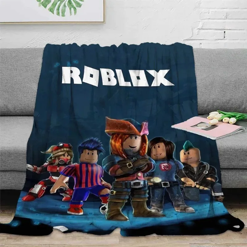 

Hot ROBLOX Game Creative Cute Flannel Cozy Blanket Thickened Cover Soft Warm Family Sofa Bedroom Office Nap Blanket