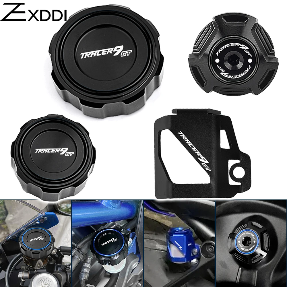 For YAMAHA TRACER 9GT TRACER 9 GT TRACER 900 GT Motorcycle CNC Front Rear Brake Fluid Reservoir Tank Cover Engine Oil Filler Cap