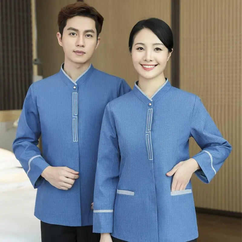 

Cleaning Work Clothes Long Sleeve Men's and Women's Shopping Mall Hospital Hotel Guest Room Property Housekeeping Cleaner Aunt A