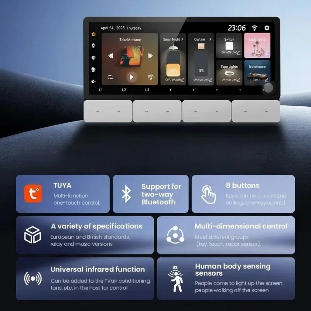 F5 Tuya UK Touchscreen Musikpl – Smart Home Touchscreen Control Panel Bewertung und Preis