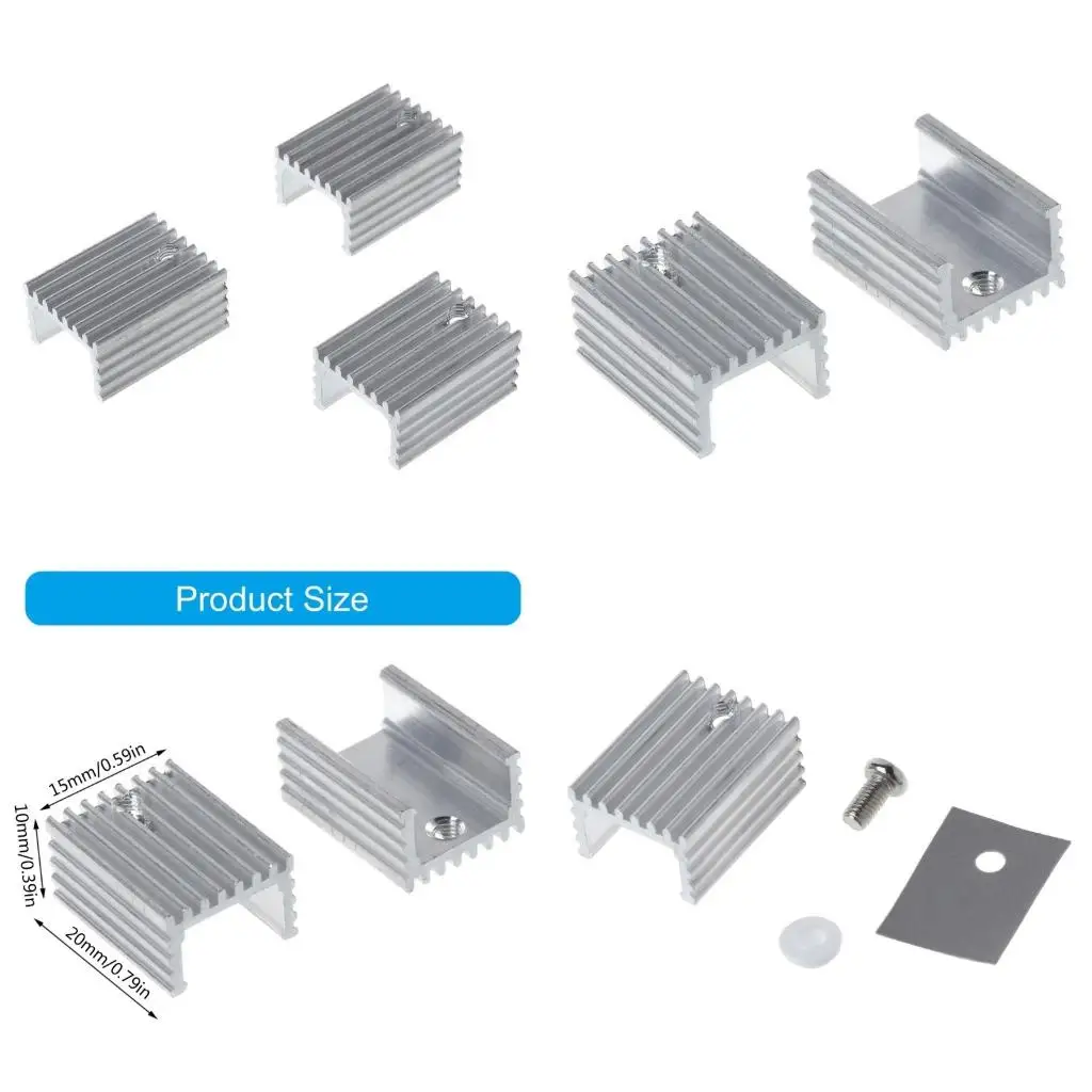 

A52B Aluminum Heatsink Transistor Heat Sink Cooler Radiator Cooling Pad For Computer