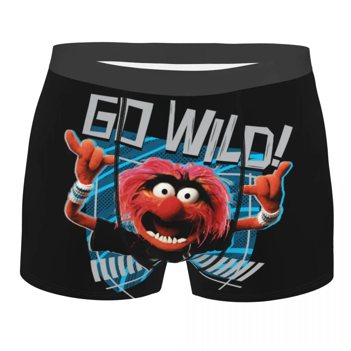 Custom Muppets Animal Go Wild Boxer Shorts For Men 3D Print Anime Cartoon Underwear Panties Briefs Soft Underpants