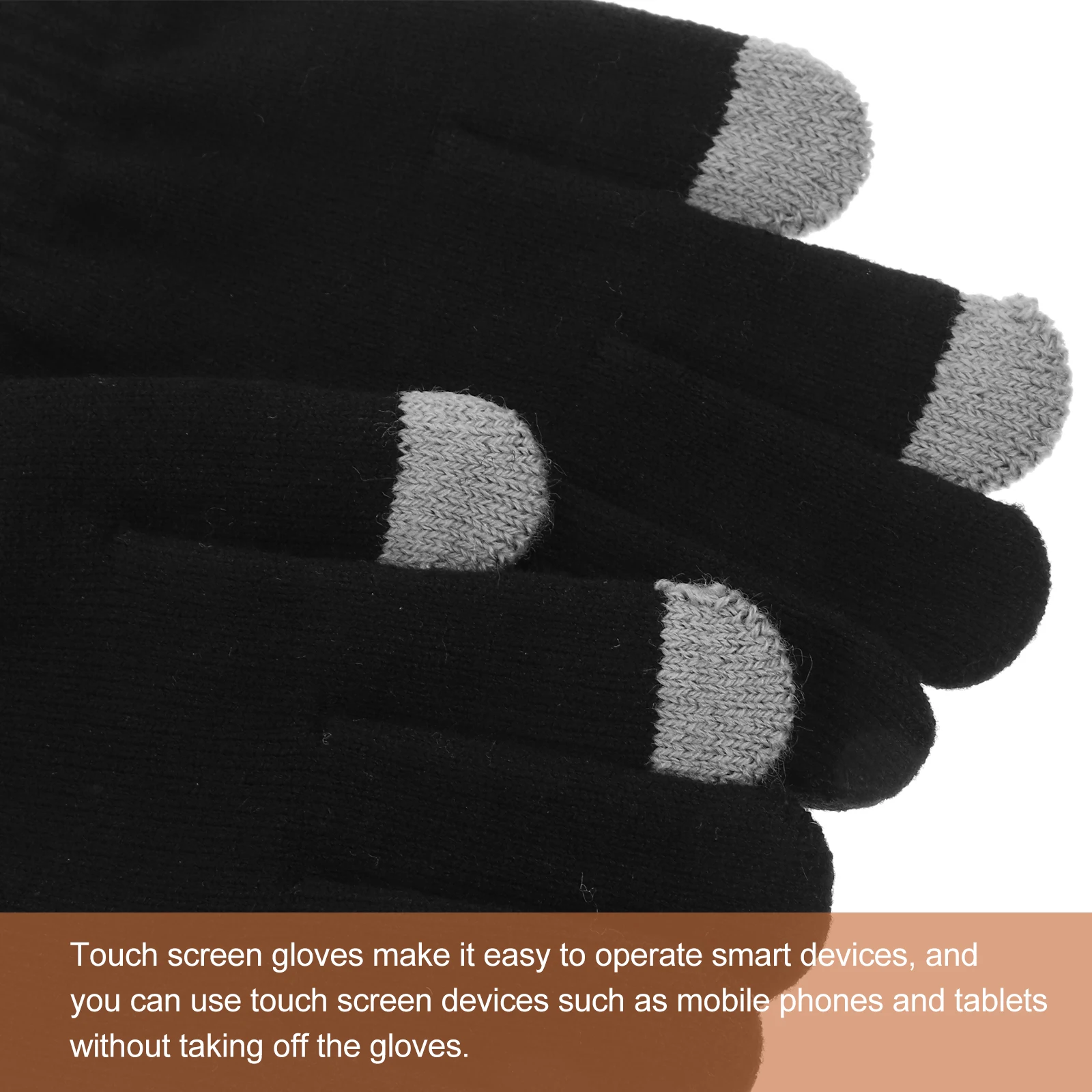 

Chenille Touch Screen Gloves Winter Warm Beanie Hat Scarf Set for Women Gray Riding Climbing Mittens Soft Long Use Safe Skin