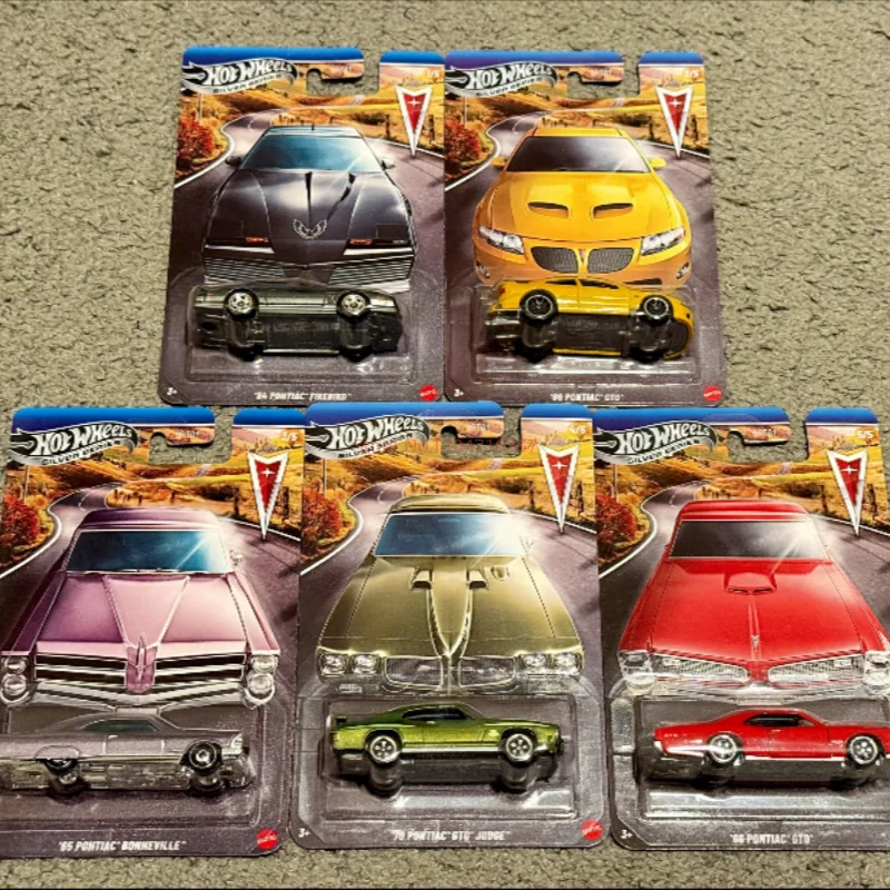 

Коллекционная модель автомобиля Hot Wheels Grt01 Silver Series GTO Pontiac Firebird, имитация, игрушка, модель из сплава, Grt01