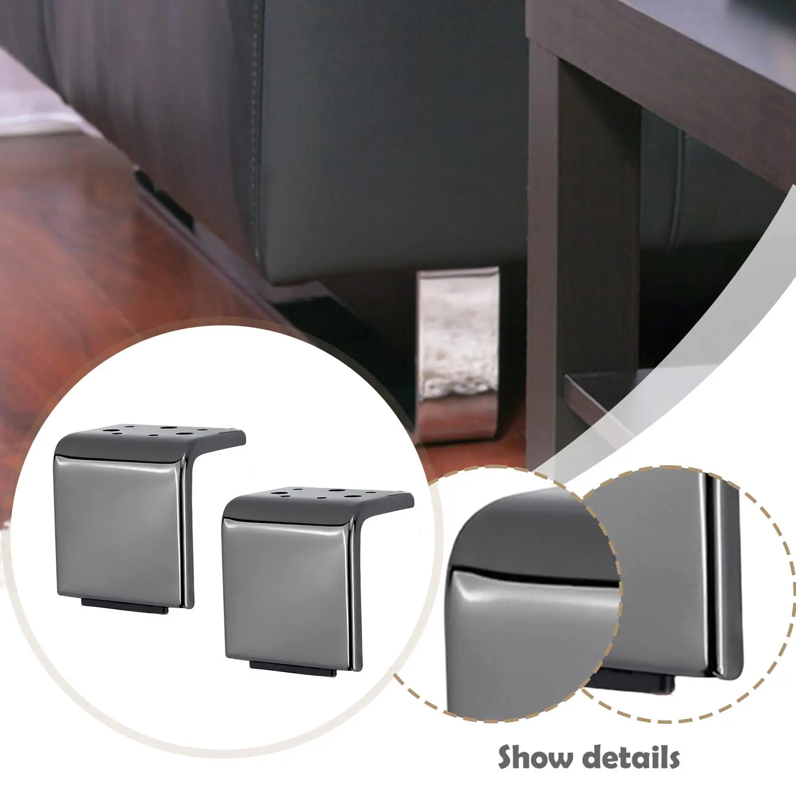 2 個の金属製家具の脚キャビネット脚多機能ベンチキャビネットコーヒーテーブル椅子簡単なインストール頑丈なソファ脚