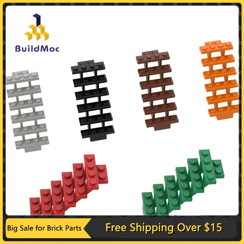 1Pc MOC Parts 30134 Stairs 7 x 4 x 6 Straight Open Compatible Bricks DIY Assmble Building Blocks Particle Kid Puzzle Toy Gift