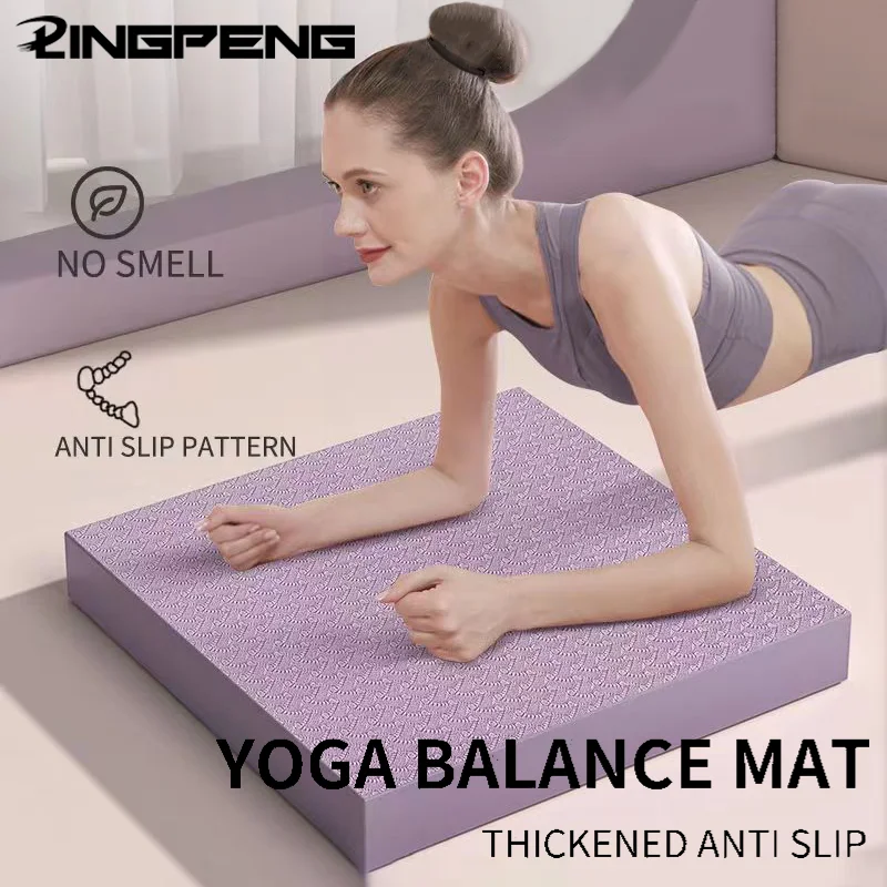 Balance Pad, Non-Slip Foam Mat & Ankles Knee Pad Cushion for Core Balance and Strength Stability Training, Yoga & Fitness