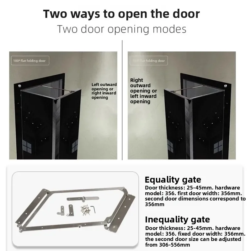 180 degree flat folding door accessories folding hardware flat without lower rail sliding accessories
