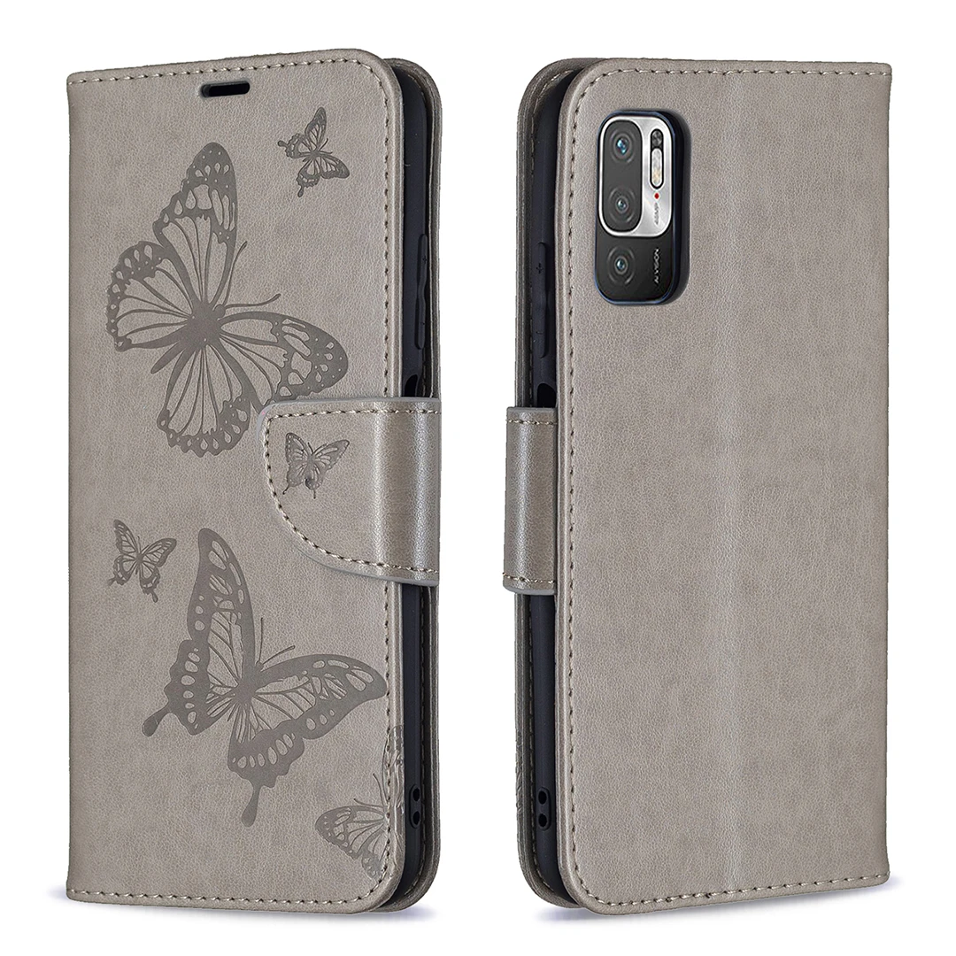 

For Xiaomi POCO M3 Pro 5G phone case case cartoon butterfly soft shell clamshell leather case