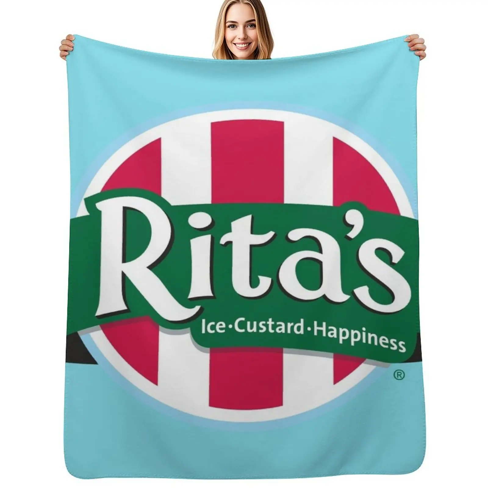 

Rita's Italian Ice Throw Blanket Outdoor Soft Blanket for Picnic Beach Camping
