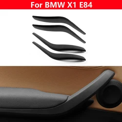 For BMW X1 E84 2010-2016 Carbon Fiber Patter Silver 4 PCS Pull Inner Handle Passenger Door Armrest Inner Handle Interior Handle