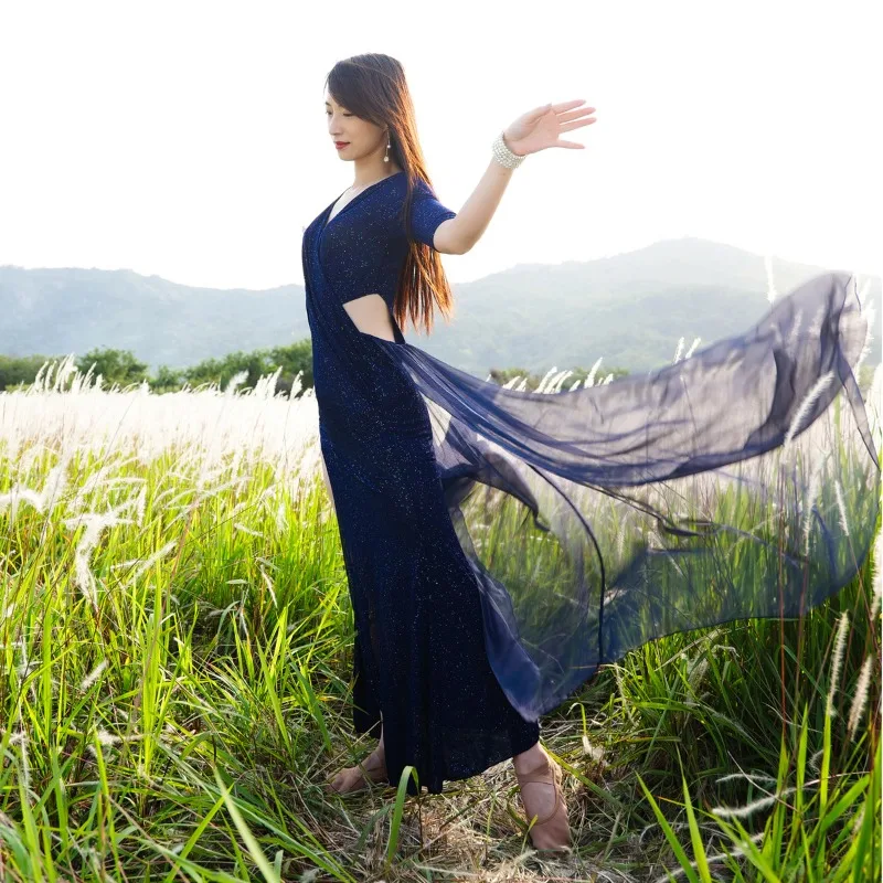 Ensemble de Performance personnalisé, Costumes de danse du ventre, combinaison longue, vêtements de danse orientale, pantalons de sécurité en coton et soie