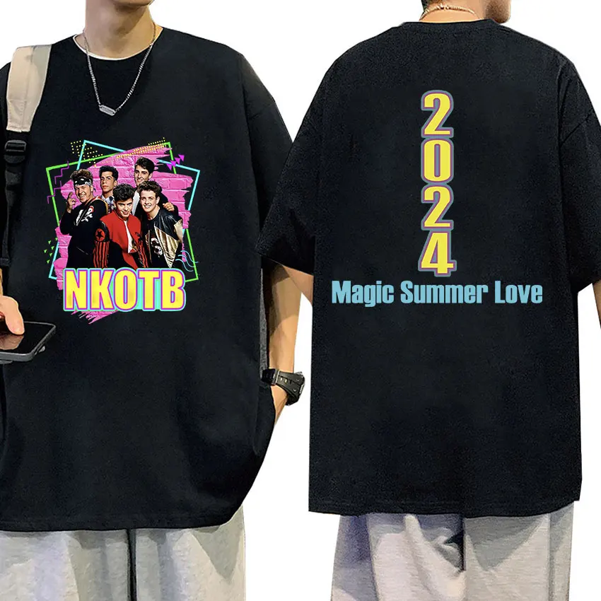 New Kids on The Block The Magic Summer Tour 2024 T Shirts Men Women Hip Hop Retro Fashion Harajuku Oversized T-shirt Streetwear