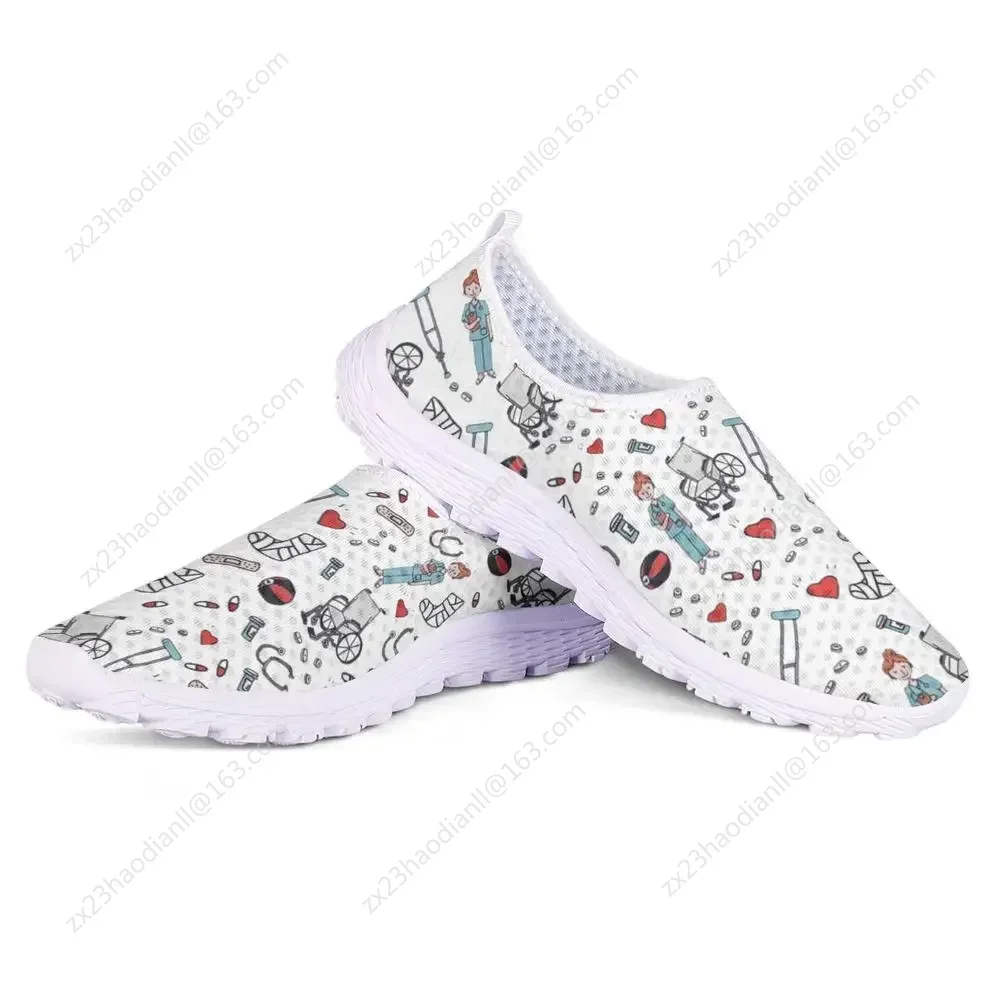 Brand Design Premium Sketch Physio Women Mesh Flats Nurse Shoes Woman Slip on Super Light Sneaker Zapatos de Mujer