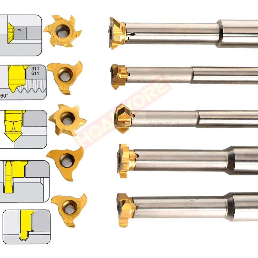 Imagem -02 - T-slot Insert Tool para Cnc Grooving Cutter Seis Ranhuras Retas tipo Txc Ferramentas de Metal 327r122220002-gm