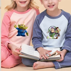 Disney Toy Story 100% Cotton Kids Pajamas Sets Baby Girls Boys Clothes Pijamas Childen Cartoon Long Sleeve Tshirt+Pants Sets