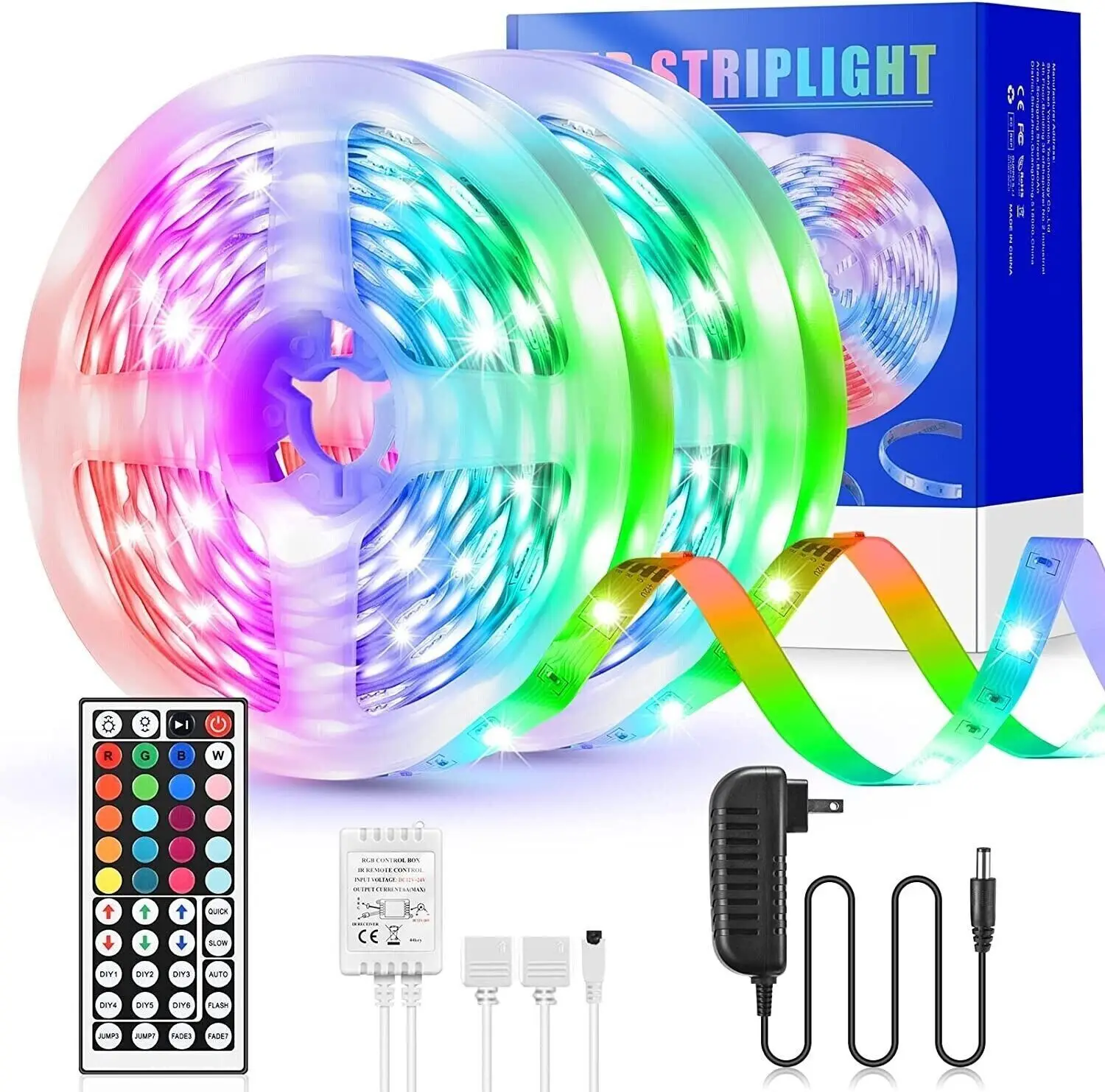 32ft LED Strip Lights Remote Control Bedroom for Indoor Use