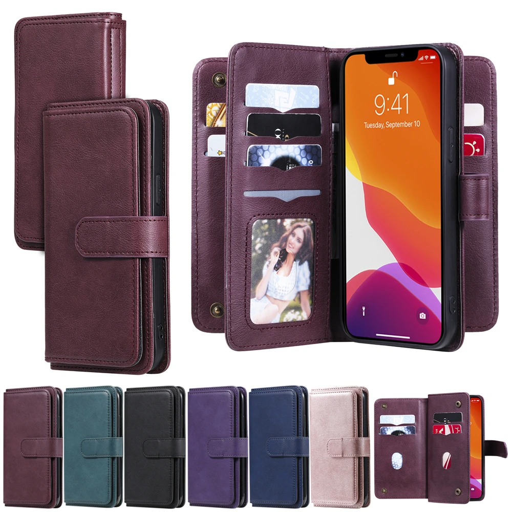 Étui à rabat de luxe uni pour Google Pixel 8, 7, 6 Pro, 7A, 4A, 8A, portefeuille en cuir, carte vintage, coque en TPU