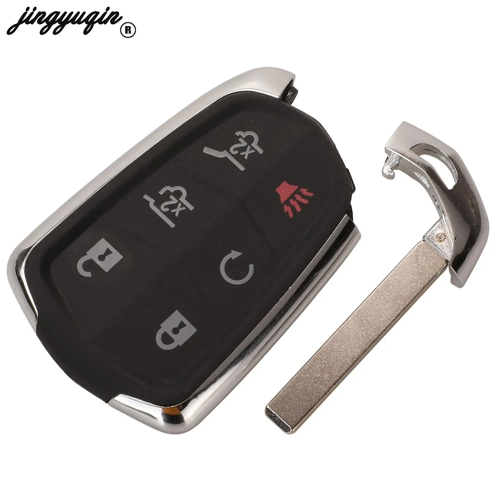 jingyuqin 3/4/5/6 Buttons For Cadillac ATS CT6 CTS SRX XT5 XTS 2014-2017 Smart Remote Car Key Shell Case Fob Replacement