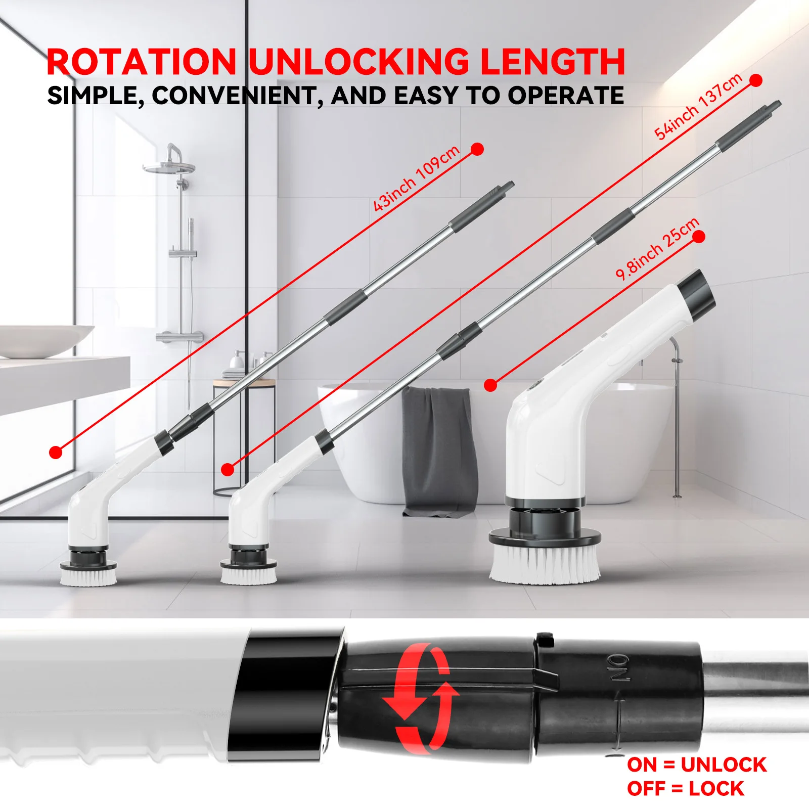 2025 جديد اللاسلكي 7 1 الكهربائية 2500mAh تنظيف فرشاة الغسيل 7 في 1 البلاستيك الغسيل لغرفة الاستحمام حوض الاستحمام الزجاج سيارة المرحاض #5