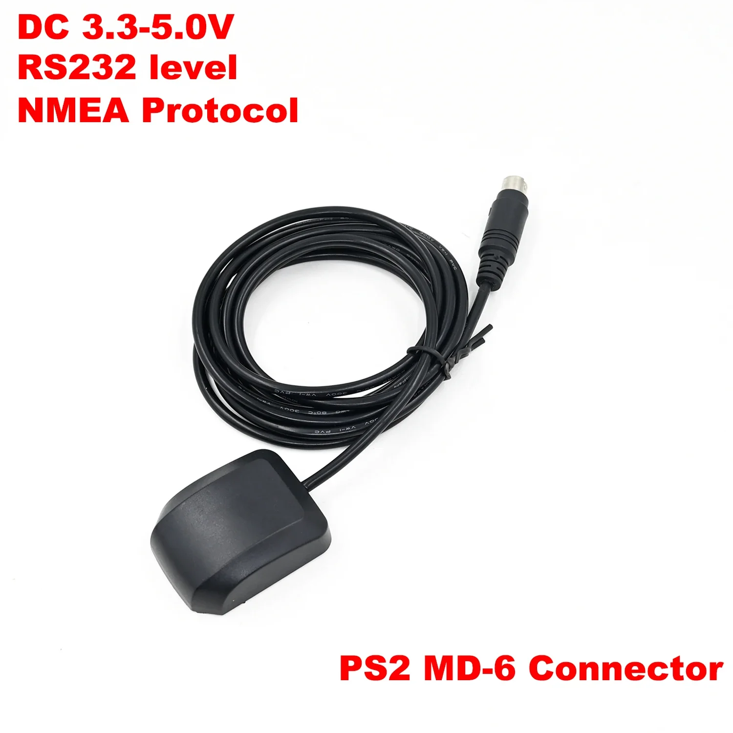 Receptor de antena GPS RS232 NMEA0183 com conector de mouse PS2 substitui Globalsat BR355S4 BR355N5, programável, 1-10Hz