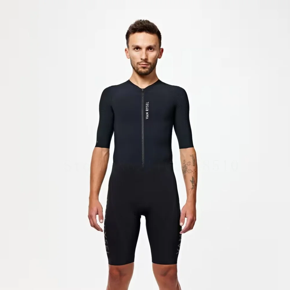 

Men's Cycling Skinsuit Breathable Short Sleeve Speedsuit Long-distance Cycling Trisuit Maillot Ciclismo Running Apparel Clothing