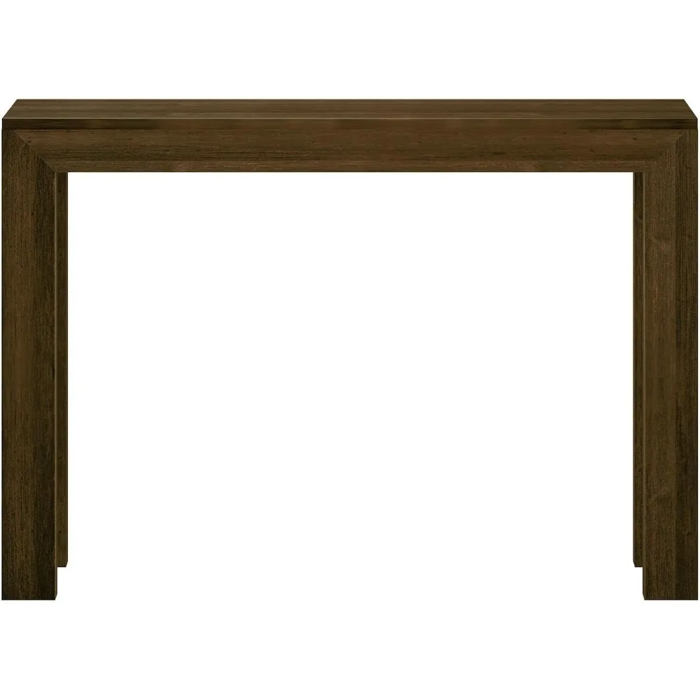 Mesa de consola de madera maciza moderna, 46,25 pulgadas, mesa de sofá, mesa de entrada estrecha para pasillo, detrás del sofá